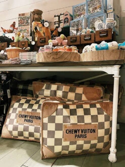 Checker Chewy Vuiton Bed - Small/Medium