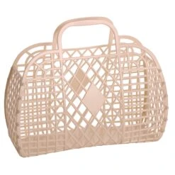 Retro Basket Jelly Large Bag - Latte -Home Goods Store 25054359c21675dc0fbce482d6b137f7c40efe71e2980b4444fcd5b4b95bf1d3