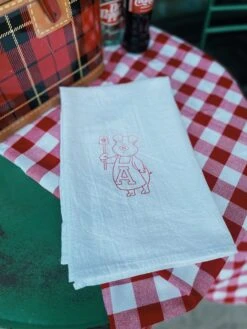 BBQ Pig Out Tea Towel