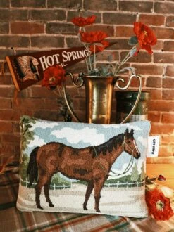 Brown Horse Hook Pillow