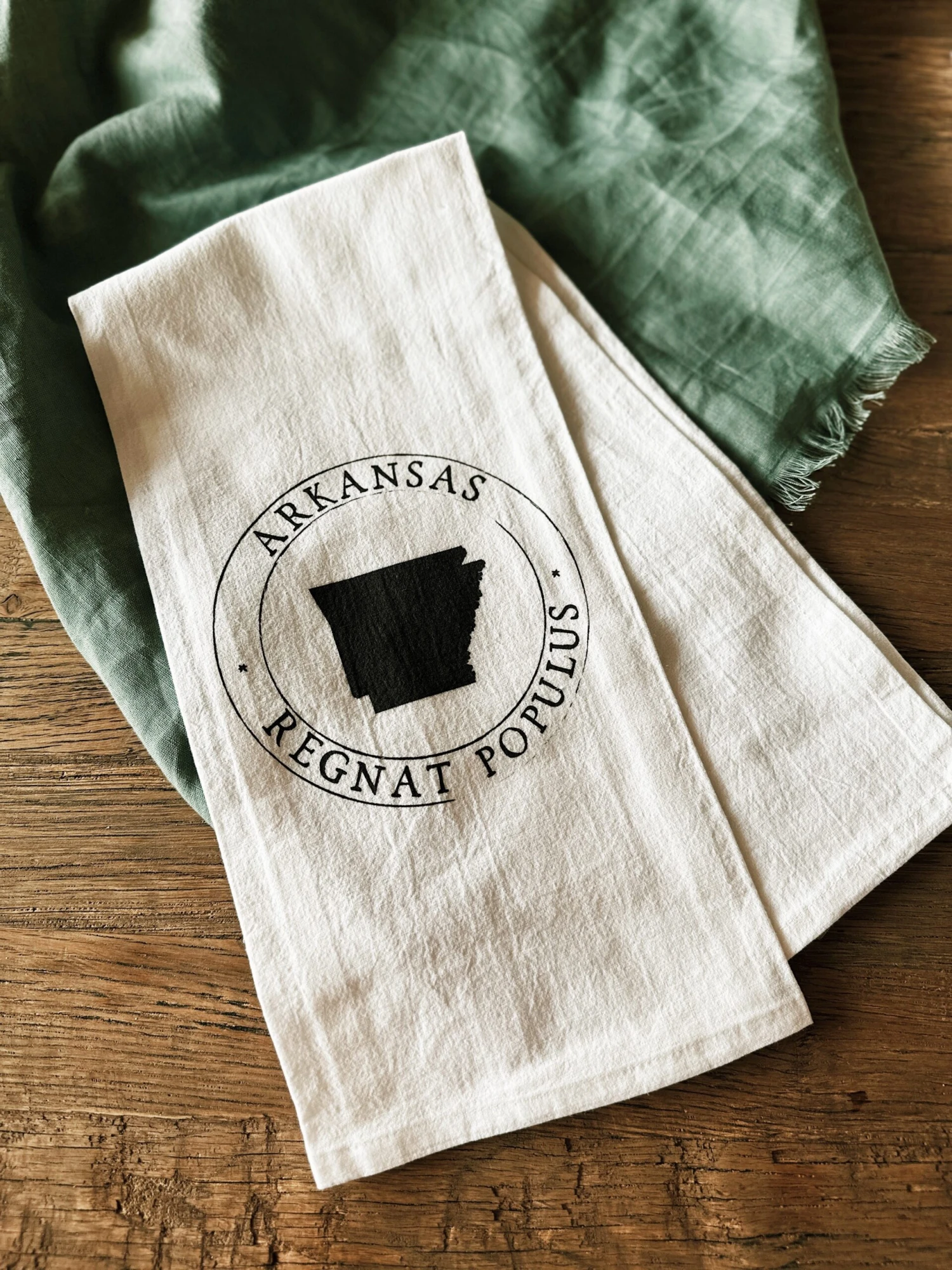 Arkansas Emblem Tea Towel 2 Arkansas Emblem Tea Towel - Image 2