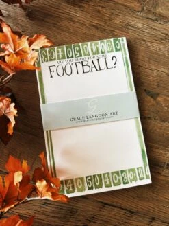 Grace Langdon Art - Football Notepad