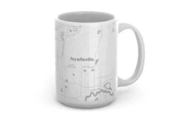 Fayetteville, AR Map Mug -Home Goods Store 3fdac4a54ed453136d927db7375383333a52bdd605d8a5c080cb88d3900dc07a