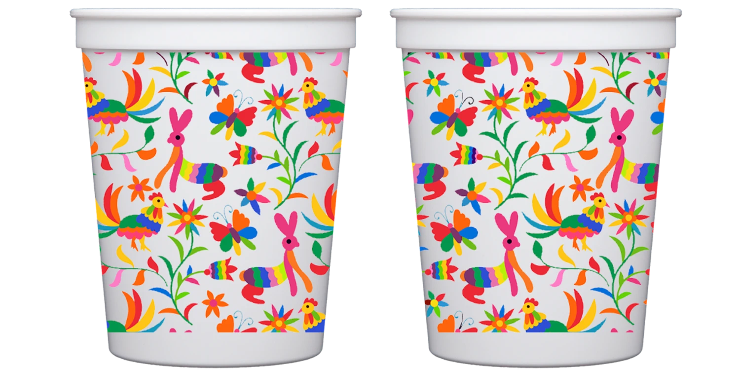 Otomi Pattern Wrapped Cup Pack 2 Otomi Pattern Wrapped Cup Pack - Image 2