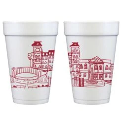 University Of Arkansas Skyline Foam Cups -Home Goods Store 586c539909f40451d926df39bc11a4d7630318d862926ff9ab21f775e44c0575