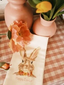 Happy Easter Bunny Tea Towel