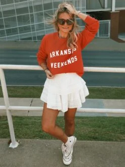 Arkansas Weekends Sweatshirt - Red -Home Goods Store 634131BE C106 4893 B3E3 7FE2C2AEFEC4