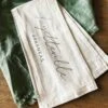 Cursive Fayetteville, Arkansas Tea Towel
