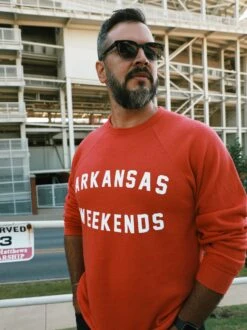 Arkansas Weekends Sweatshirt - Red