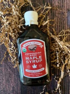 Maple Craft Foods: Organic Peppermint Bark Maple Syrup - 6.8 Oz -Home Goods Store 79F96A94 C772 47F9 A194 E69C24878A95