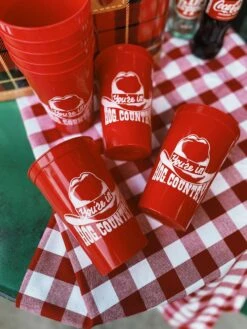 Hog Country Red Stadium Cups