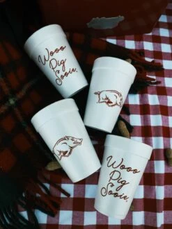 Wooo Pig Sooie Razorback Foam Cups