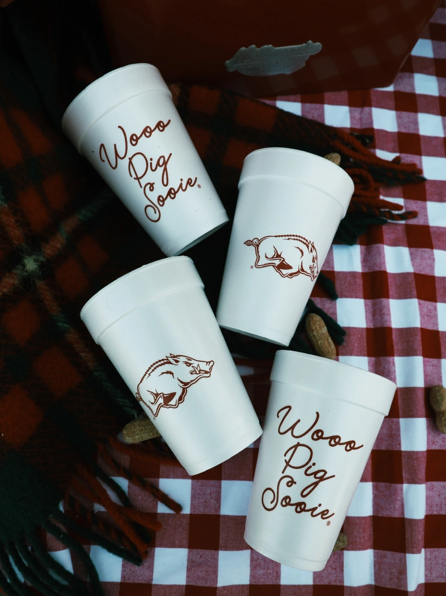Wooo Pig Sooie Razorback Foam Cups 1 Wooo Pig Sooie Razorback Foam Cups