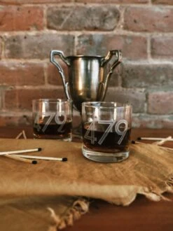 479 Etched Rocks Glass