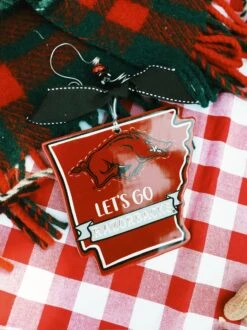 Let's Go Arkansas Flat Ornament