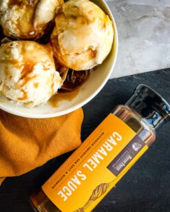 Caramel Sauce W/ Bourbon Smoked Sea Salt & Bourbon -Home Goods Store Bourbon Barrel Foods Caramel with Sea Salt 12 600x749 1