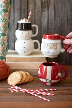 Stacking Christmas Mugs - Santa -Home Goods Store CDV2121 2