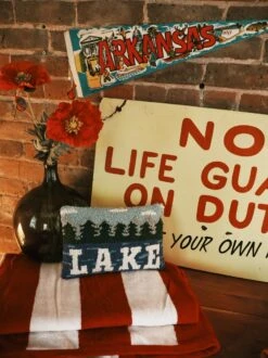 Lake Tree Hook Pillow