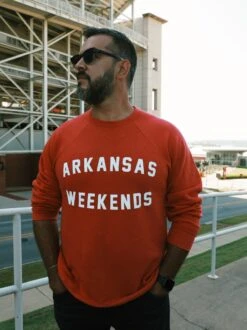 Arkansas Weekends Sweatshirt - Red -Home Goods Store E0632841 8978 4B4C 919D E5A756FCF729