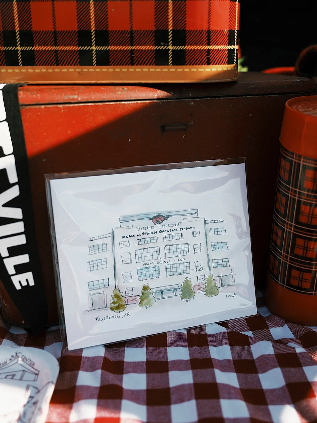 University Of Arkansas Stadium Print (End Zone) 1 University Of Arkansas Stadium Print (End Zone)