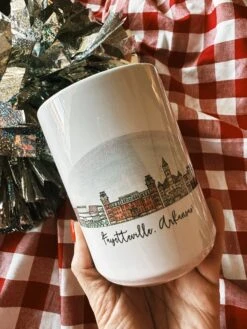 Fayetteville, AR Skyline Mug