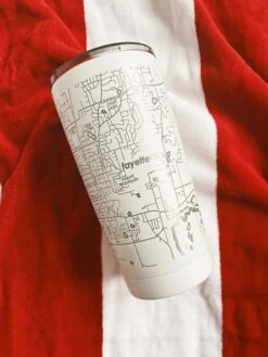 Fayetteville, AR Map Insulated Tumbler -Home Goods Store IMG 19042