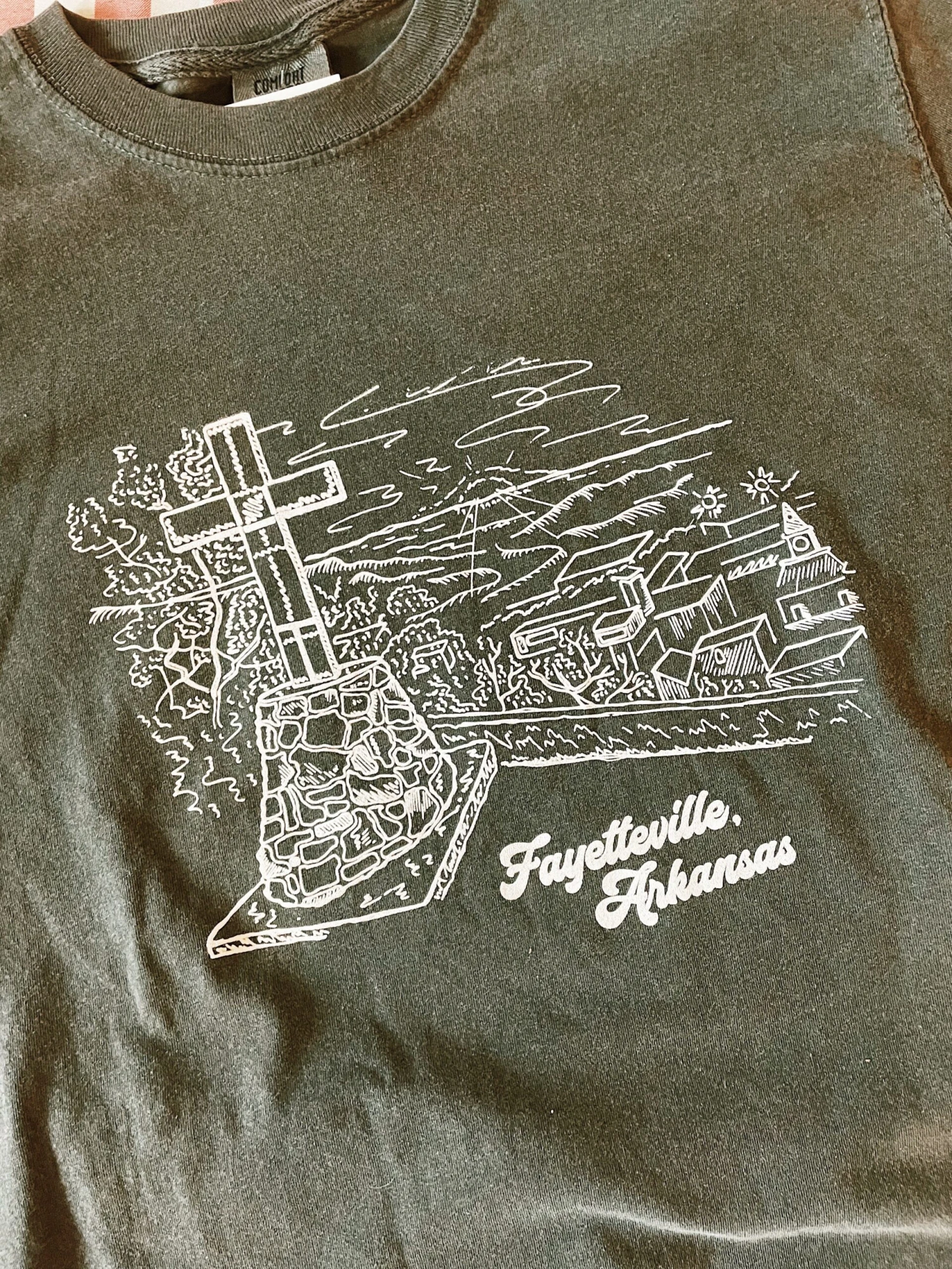 Mount Sequoyah Views T-Shirt (City Supply Exclusive) - Charcoal 2 Mount Sequoyah Views T-Shirt (City Supply Exclusive) - Charcoal - Image 2