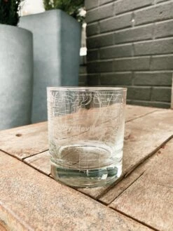 Fayetteville, AR Map Rocks Glass -Home Goods Store IMG 2316