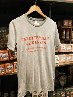 Fayetteville, AR Voted Best Place T-Shirt - Gray/Red (City Supply Exclusive) -Home Goods Store IMG 3503