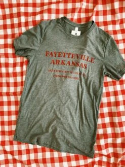 Fayetteville, AR Voted Best Place T-Shirt - Gray/Red (City Supply Exclusive) -Home Goods Store IMG 3513