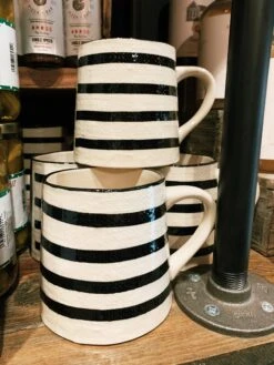 Black + White Striped Mug -Home Goods Store IMG 3734