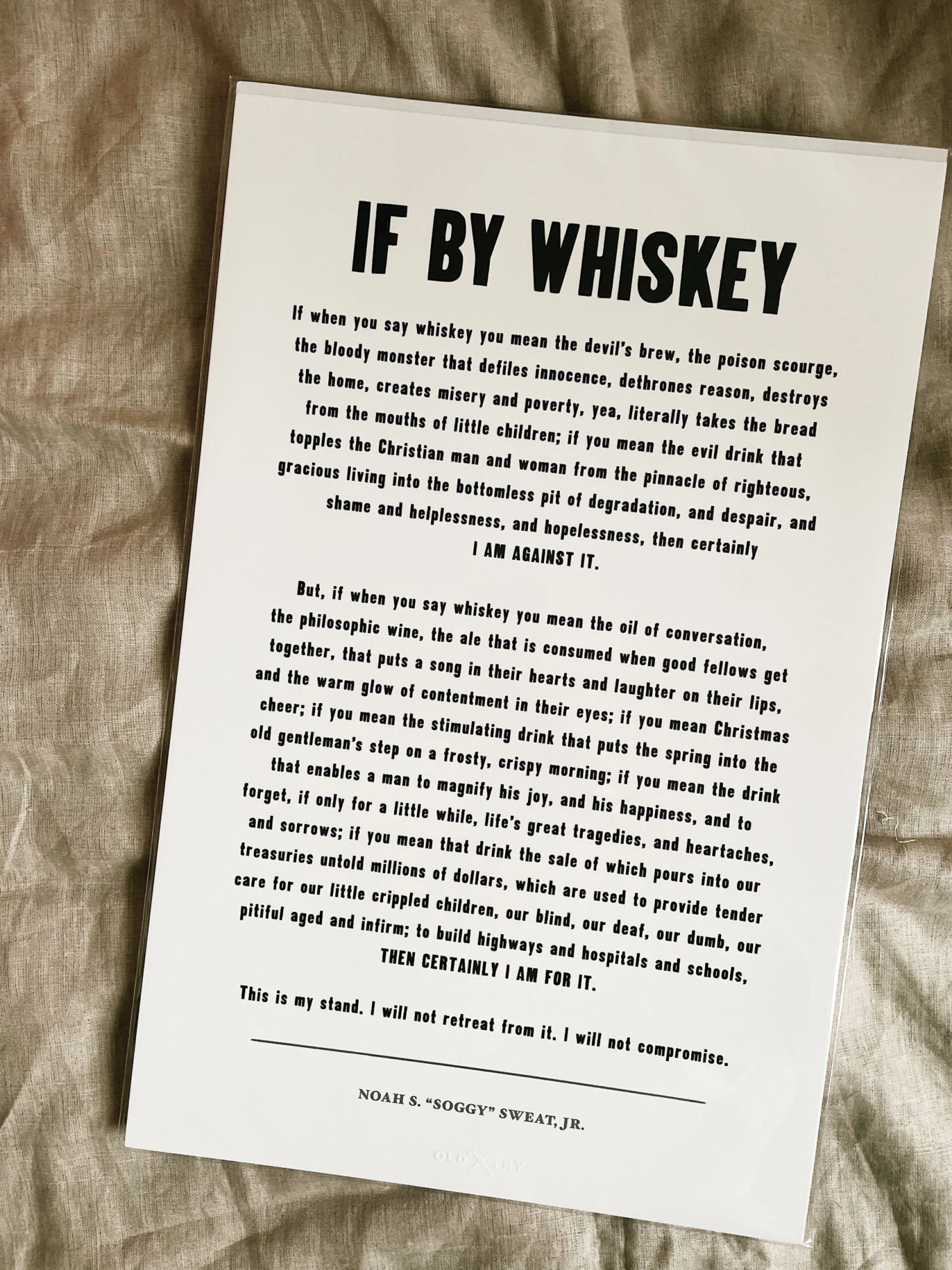 Old Try: If By Whiskey Print - 13x20 3 Old Try: If By Whiskey Print - 13x20 - Image 3