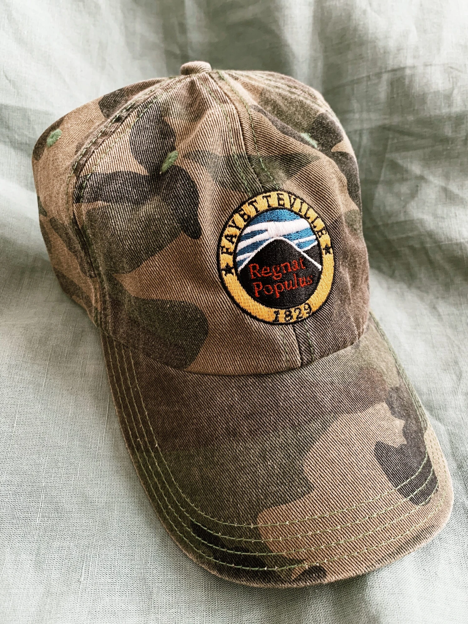 Fayetteville Motto Hat - Camo 4 Fayetteville Motto Hat - Camo - Image 4