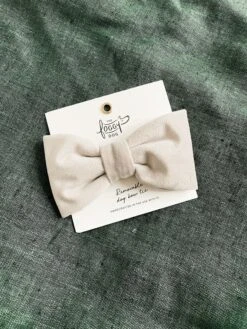 Fog Gray Velvet Dog Bow Tie - Standard