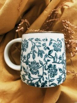 Dainty Blue + White Mug -Home Goods Store IMG 8784