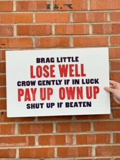 Old Try: Brag Little Print - 13x20