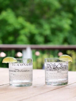 Declaration Of Independence Rocks Glass -Home Goods Store WethePeople32