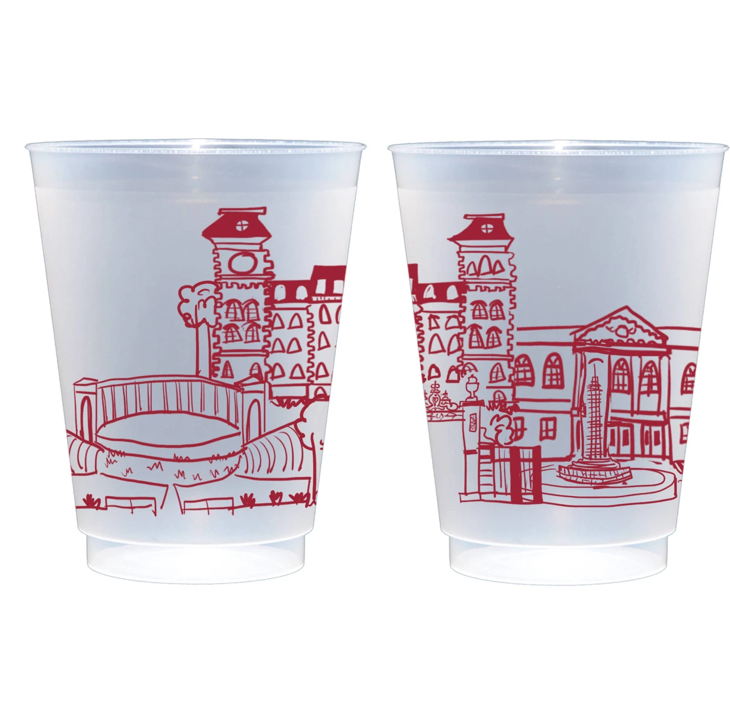 University Of Arkansas Campus Skyline Reusable Cups 14 University Of Arkansas Campus Skyline Reusable Cups - Image 14
