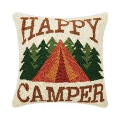 Happy Camper Hook Pillow -Home Goods Store ea70bd87ce58b95b9c67ed15ffec8bb8d5f274c63723b8a0d9537f055086107d