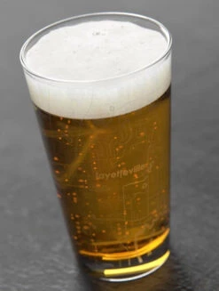 Fayetteville, AR Map Pint Glass -Home Goods Store faypint