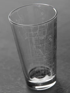 Fayetteville, AR Map Pint Glass -Home Goods Store faypint2