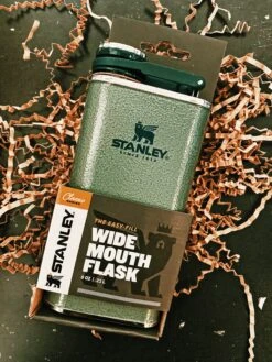 Stanley: Classic Wide Mouth Flask - Hammertone Green -Home Goods Store image 1be58073 7db3 429b 90d6 770b98fc3964