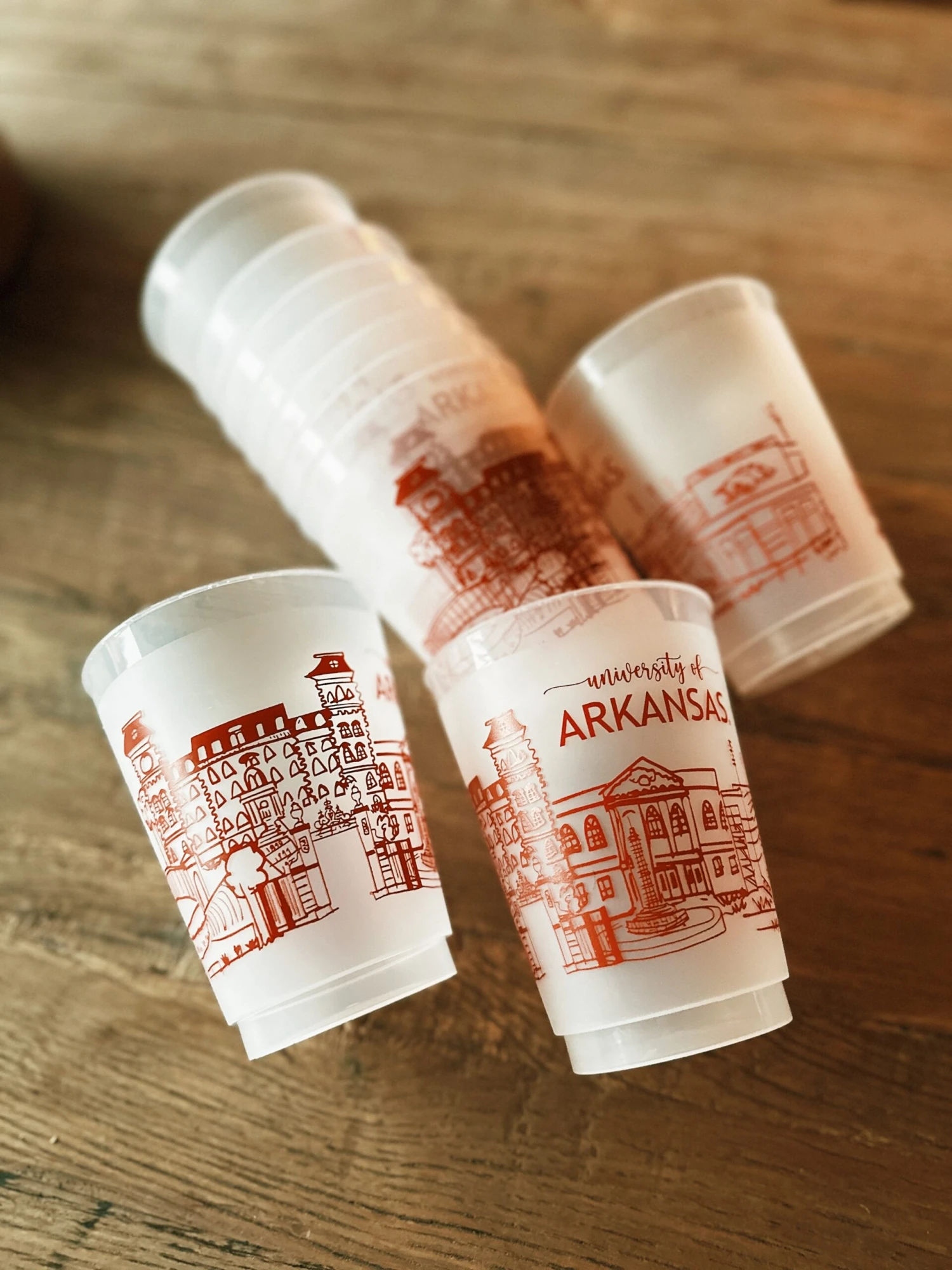 University Of Arkansas Campus Skyline Reusable Cups 15 University Of Arkansas Campus Skyline Reusable Cups - Image 15