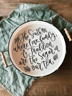 South Family Tradition Enamel Tray