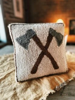Crossed Axes Hook Pillow