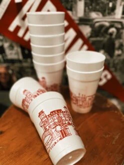 University Of Arkansas Skyline Foam Cups -Home Goods Store image 4ee40f18 ae22 4b69 b512 0e2127b8fc49