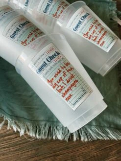 Cup Of Tea Guest Check Reusable Cups -Home Goods Store image 54ab77b1 7817 4424 bf7d 62addaa68e8c