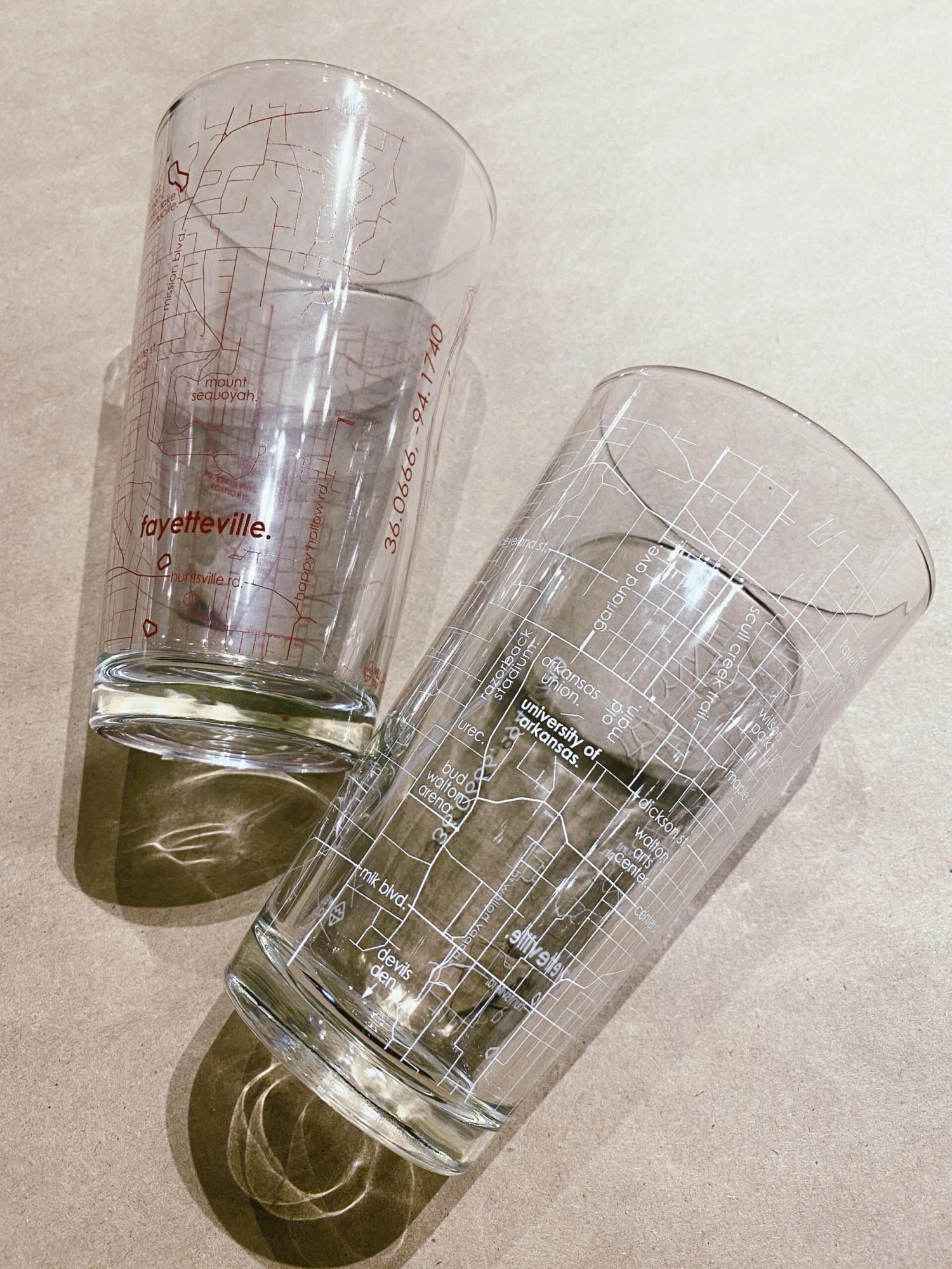 University Of Arkansas Campus Map Pint Pair 10 University Of Arkansas Campus Map Pint Pair - Image 10