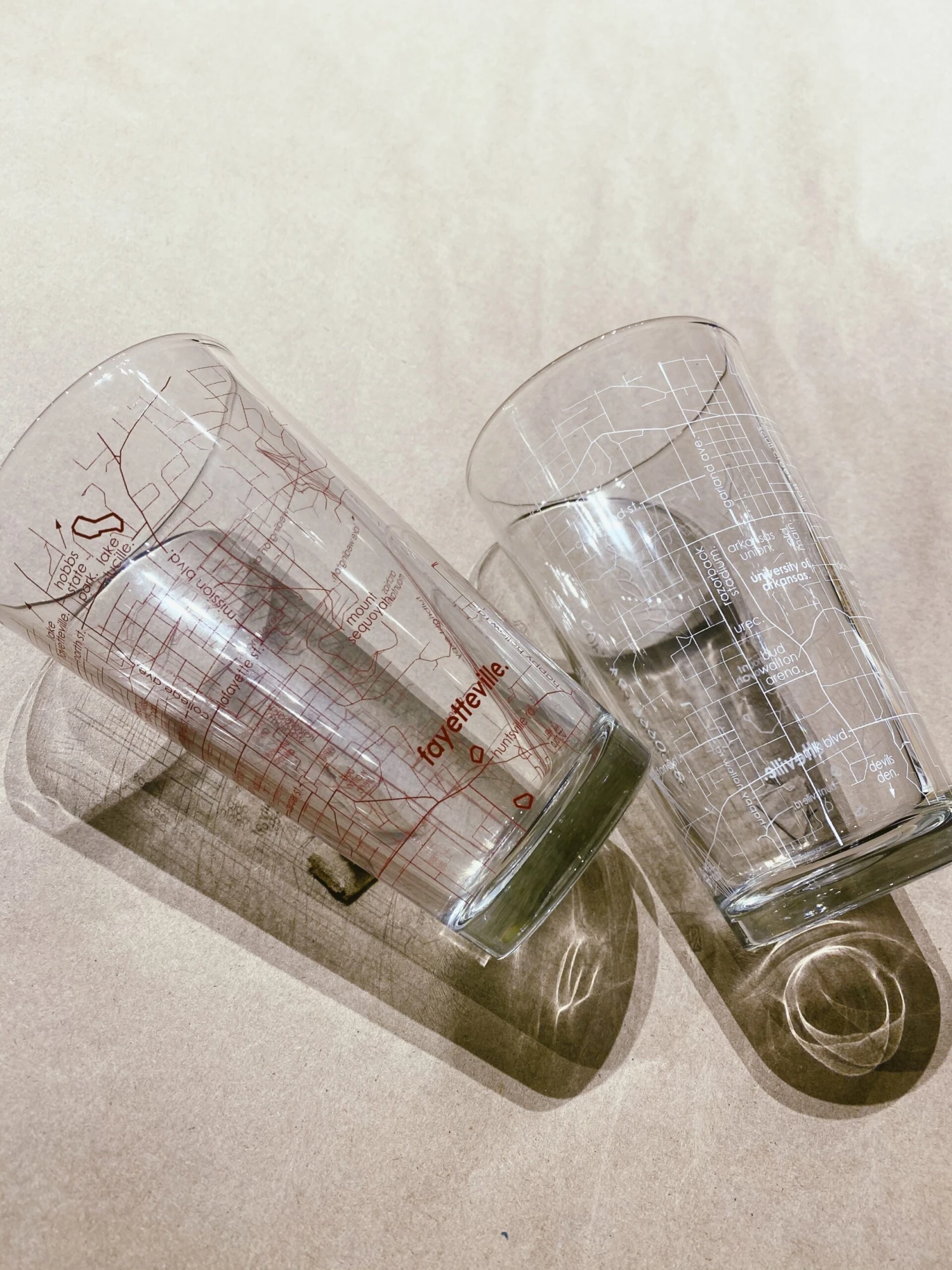 University Of Arkansas Campus Map Pint Pair 9 University Of Arkansas Campus Map Pint Pair - Image 9