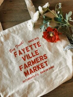 Fayetteville Farmers Market Buy Fresh Tote Bag -Home Goods Store image 67c60a53 e2f9 4cf5 93a1 946c0a81938d